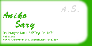 aniko sary business card